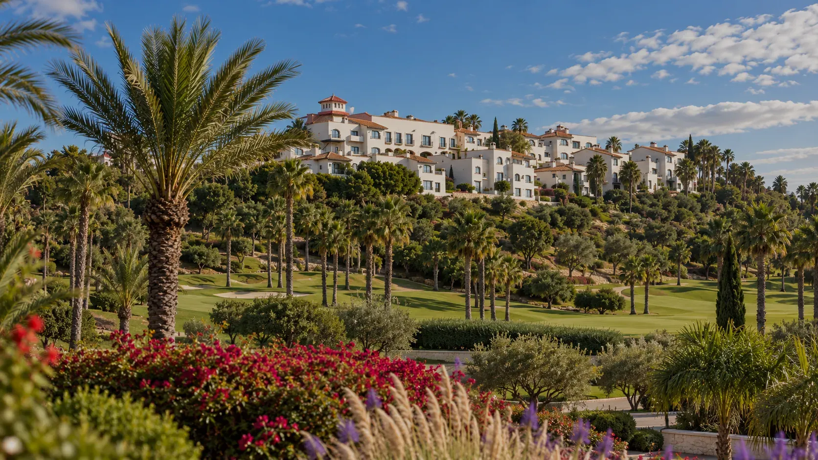 Comunidad residencial de Real del Mar entre jardines